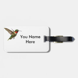 Etiqueta De Bagagem Hummingbird E Delfinium