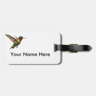 Etiqueta De Bagagem Hummingbird E Delfinium