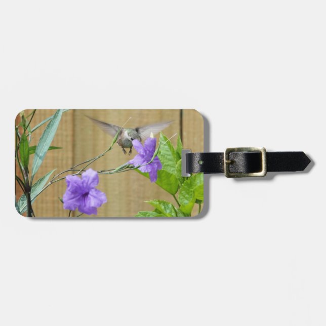 Etiqueta De Bagagem Hummingbird Trocado por Ruby, Personalizado (Frente Horizontal)