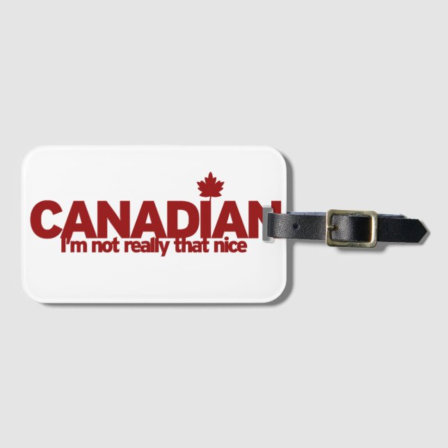 Etiqueta De Bagagem Humor canadense (Frente Horizontal)