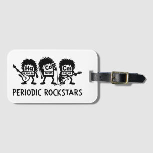 Etiqueta De Bagagem Humor de Química de Rockstars Periódicos