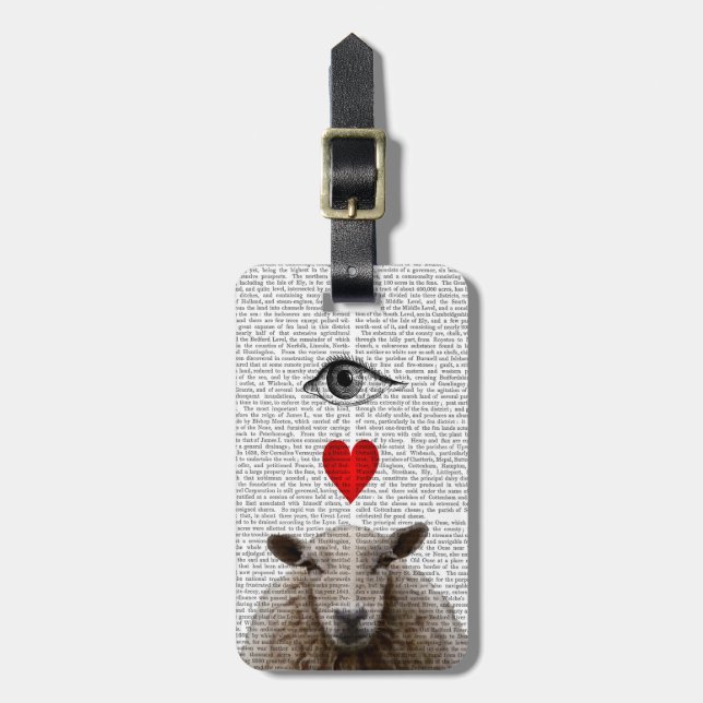 Etiqueta De Bagagem I Heart Ewe (Frente Vertical)