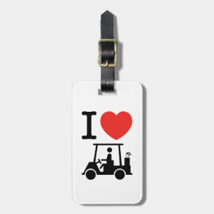 Etiqueta De Bagagem I Heart (Love) Golf Cart
