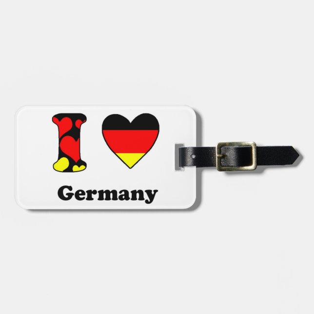 Etiqueta De Bagagem I love Germany (Frente Horizontal)