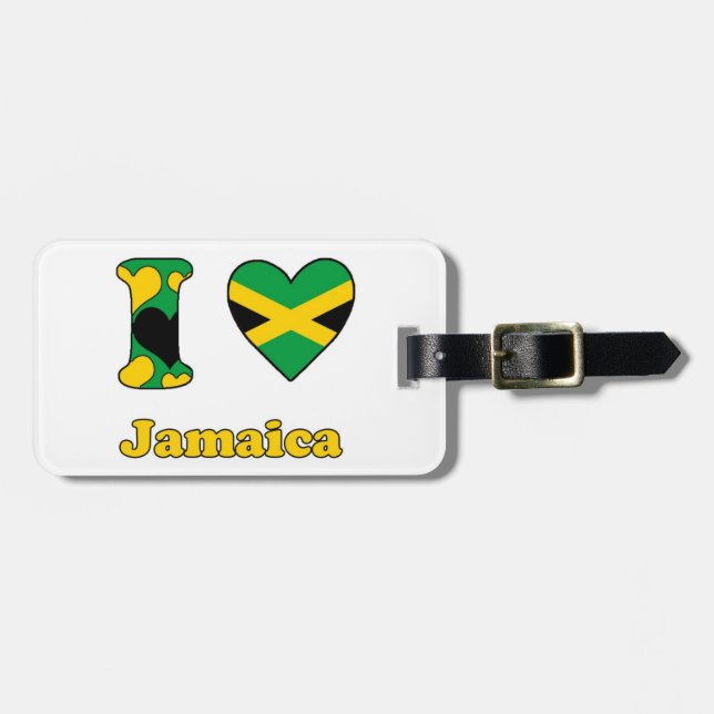 Etiqueta De Bagagem I love Jamaica (Frente Horizontal)