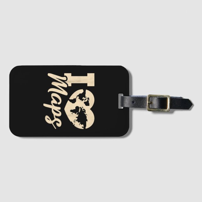 Etiqueta De Bagagem I Love Maps, Geography (Frente Horizontal)