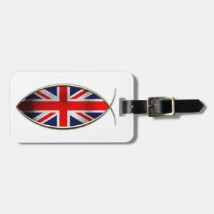 Etiqueta De Bagagem Ichthus - bandeira britânica