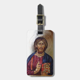 Etiqueta De Bagagem Ícone bizantino do cristo Pantocrator