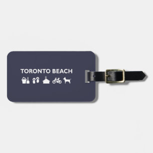 Etiqueta De Bagagem Ícones de praia de Toronto - Escuro