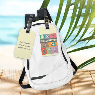 Etiqueta De Bagagem Icónico profissional do fotógrafo projetado