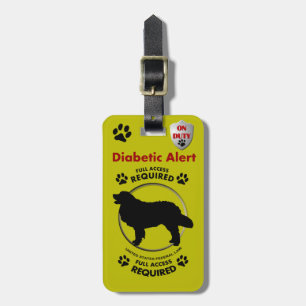 Etiqueta De Bagagem ID do cão de alerta diabético