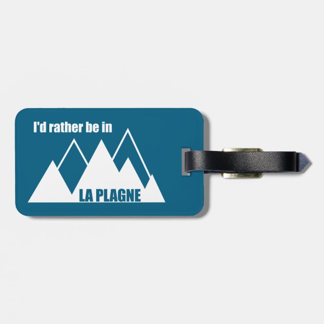 Etiqueta De Bagagem I'd Rather Be In La Plagne France Mountain (Traseira Horizontal)
