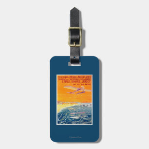 Etiqueta De Bagagem Ideia de planos do flutuador no poster do ar e da