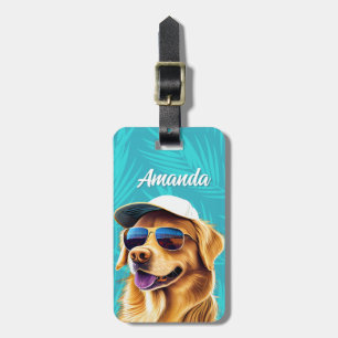 Etiqueta De Bagagem Identificador de Bagagem Golden Retriever