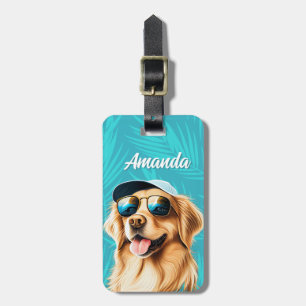 Etiqueta De Bagagem Identificador de Bagagem Golden Retriever