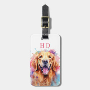 Etiqueta De Bagagem Identificador de Bagagem Golden Retriever