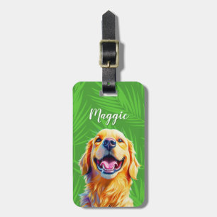 Etiqueta De Bagagem Identificador de Bagagem Golden Retriever