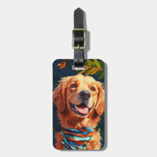 Etiqueta De Bagagem Identificador de Bagagem Golden Retriever