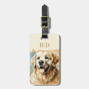 Etiqueta De Bagagem Identificador de Bagagem Golden Retriever