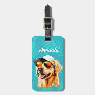 Etiqueta De Bagagem Identificador de Bagagem Golden Retriever