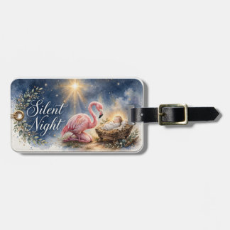 Etiqueta De Bagagem Identificador de Bagagem Natal Silencioso Flamingo