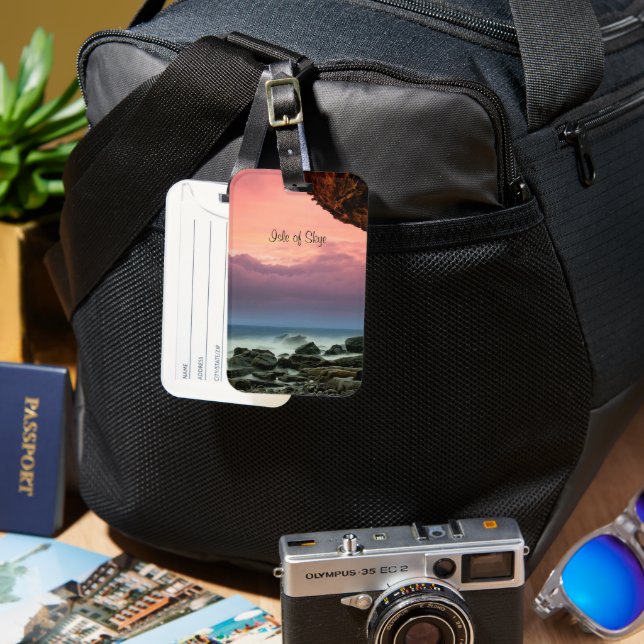 Etiqueta De Bagagem Ilha de Skye, Escócia (Frente e Verso)