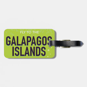 Etiqueta De Bagagem Ilhas Galápagos, poster de viagens vintage.