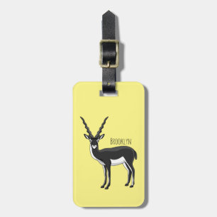 Etiqueta De Bagagem Ilustração de antílope Blackbuck