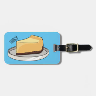 Etiqueta De Bagagem Ilustração de desenho animado de Cheesecake