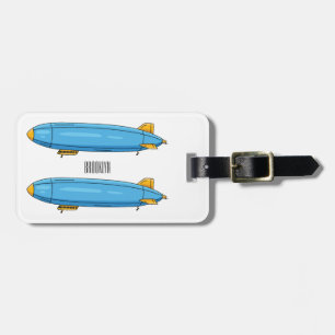 Etiqueta De Bagagem Ilustração de desenho animado de nave