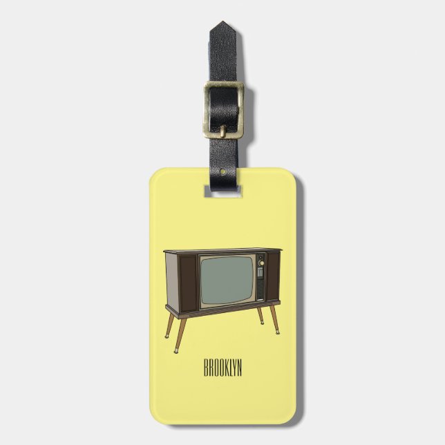 Etiqueta De Bagagem Ilustração de desenho animado de televisão (Frente Vertical)