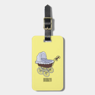 Etiqueta De Bagagem Ilustração de desenho animado do stroller