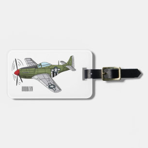 Etiqueta De Bagagem Ilustração de desenho de avião militar