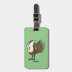 Etiqueta De Bagagem ilustração do desenho animado de aves de garagem d