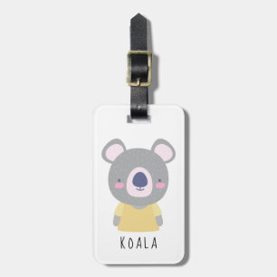 Etiqueta De Bagagem Ilustração do Urso Koala Bonita - Personalizáve