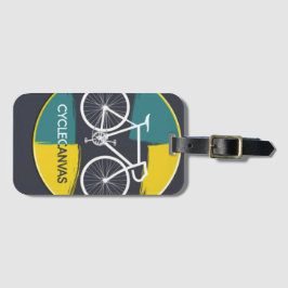 Etiqueta De Bagagem Ilustração Mínima de Bicicleta –