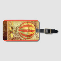 Ilustração vitoriana do balão de ar quente em Vint