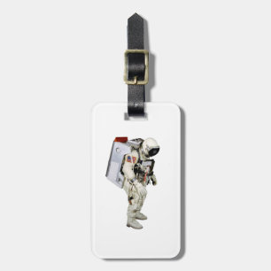 Etiqueta De Bagagem Imagem astronauta para a precinta de couro de baga