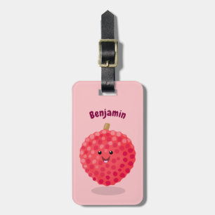 Etiqueta De Bagagem Imagem de desenho animado de liso rosa-claro