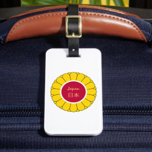 Etiqueta De Bagagem Imperial Japão Moda e bandeira japonesa, Seal Kanj