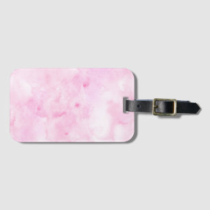 Etiqueta De Bagagem Impressão Abstrata de Aquarela em Cor Rosa Mistura