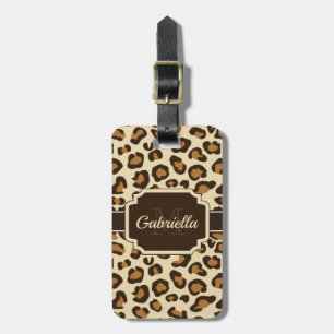 Etiqueta De Bagagem Impressão bonito do leopardo