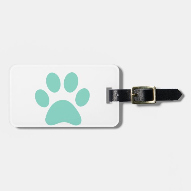 Etiqueta De Bagagem Impressão bonito Puppy Paw (Frente Horizontal)