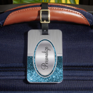 Etiqueta De Bagagem Impressão de aço com relva de metal e brilhante 