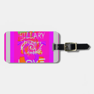 Etiqueta De Bagagem Impressão de Arte de Inspiração Hillary com Borda