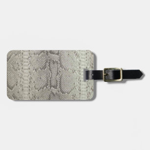 Etiqueta De Bagagem Impressão de Beige&Black Snakeskin