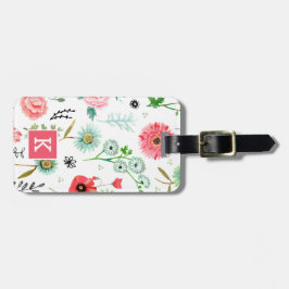 Etiqueta De Bagagem Impressão de flores silvestres botânicas