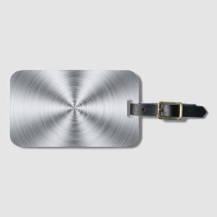 Etiqueta De Bagagem Impressão de Sunburst Stainless