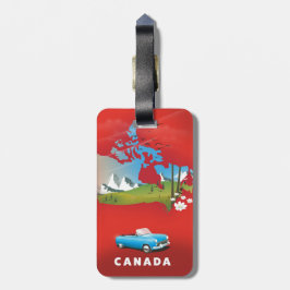 Etiqueta De Bagagem Impressão de viagem ilustrada do Canadá.