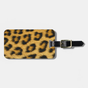 Etiqueta De Bagagem Impressão do cabelo da pele do leopardo